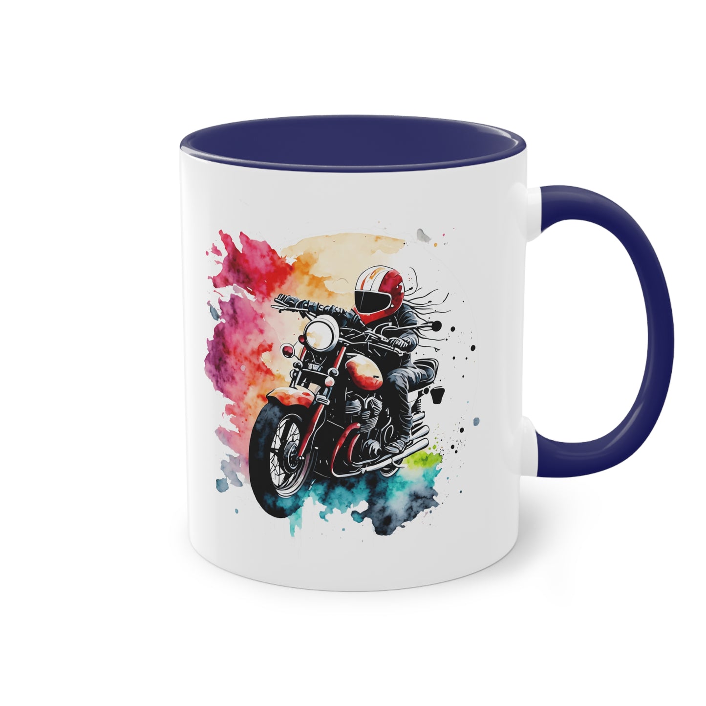 Motorrad Aquarell Tasse - Kunstvoller Style für Freiheitsliebende