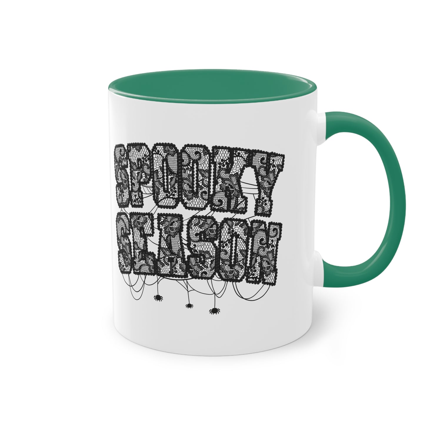 Patch-Style Tasse: Spooky Season in Schwarz-Weiß