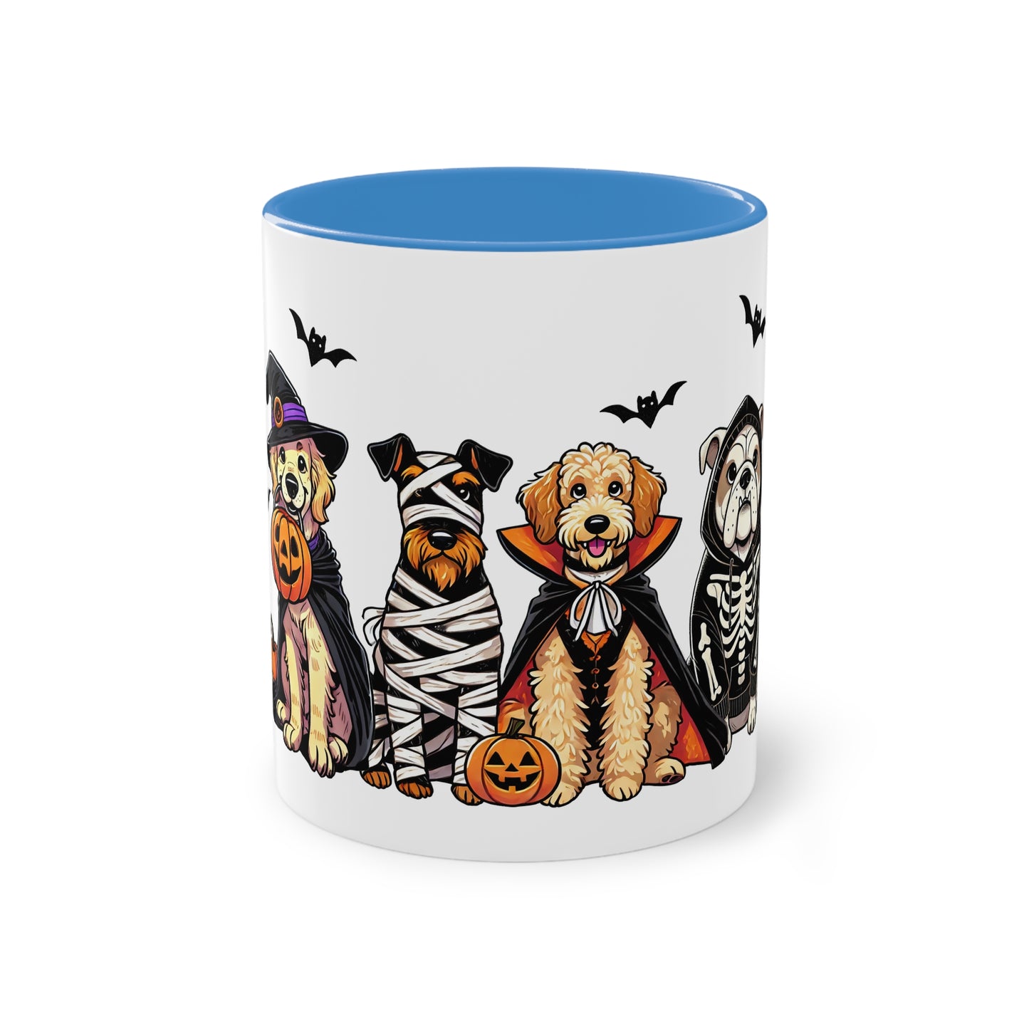 Halloween Tasse mit verkleideten Hunden