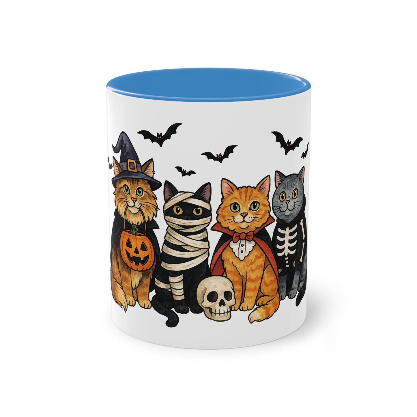 Halloween Tasse mit verkleideten Katzen