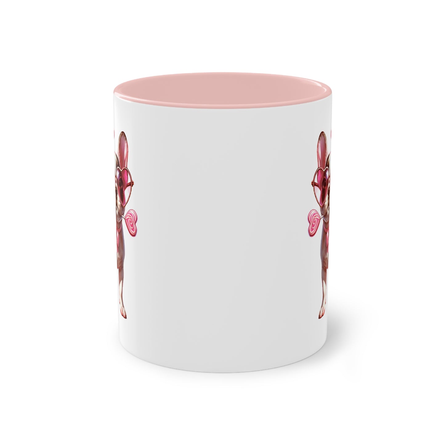 Süße French Bulldog Tasse mit Herzbrille für Hunde Fans