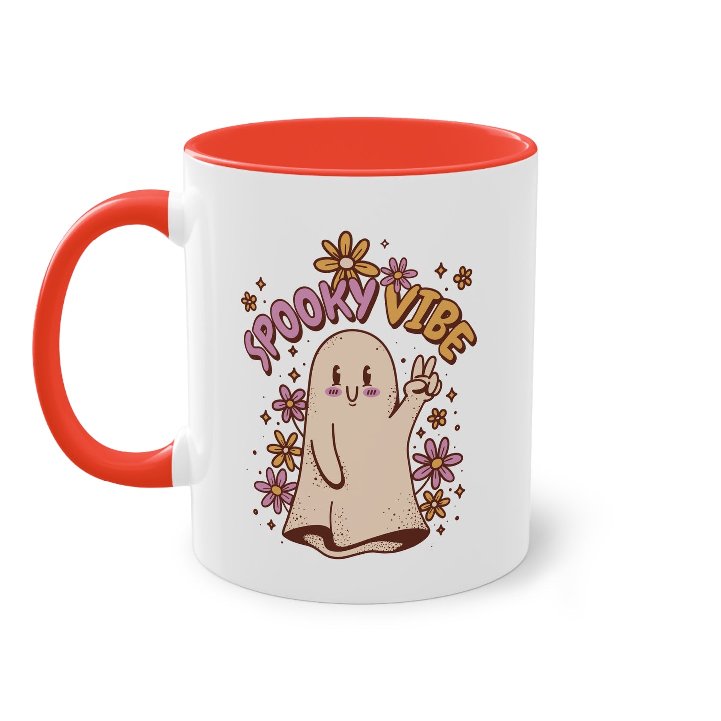 "Spooky Vibe" Tasse mit süßem Geist - Perfekt für Halloween-Fans