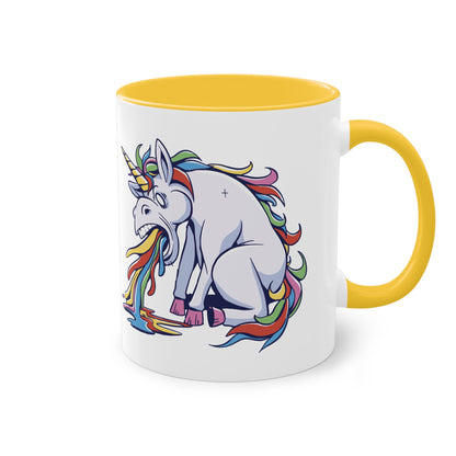 Kotzendes Einhorn Tasse - Lustiges und buntes Design für gute Laune