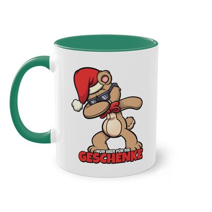 Dappender Weihnachts Teddybär: Nur für die Geschenke hier Tasse