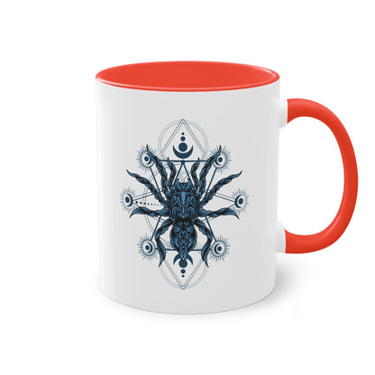 Tasse mit Ornament Spinne für Spinnenfans