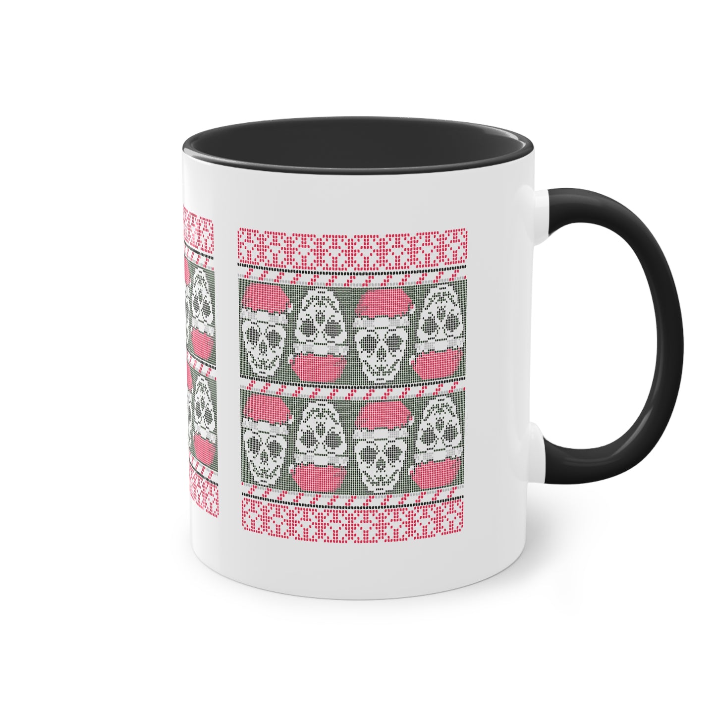 Ugly Sweater Totenkopf Tasse - Weihnachtlicher Grusel mit Stil