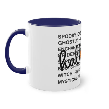 Halloween Tasse mit Wortwolke & Schriftzug | Gruseliges Herbst-Design