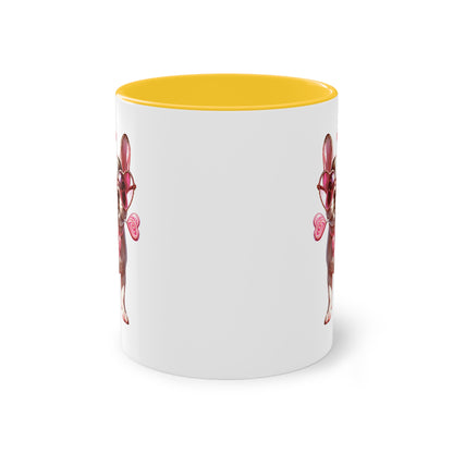 Süße French Bulldog Tasse mit Herzbrille für Hunde Fans