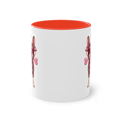 Süße French Bulldog Tasse mit Herzbrille für Hunde Fans