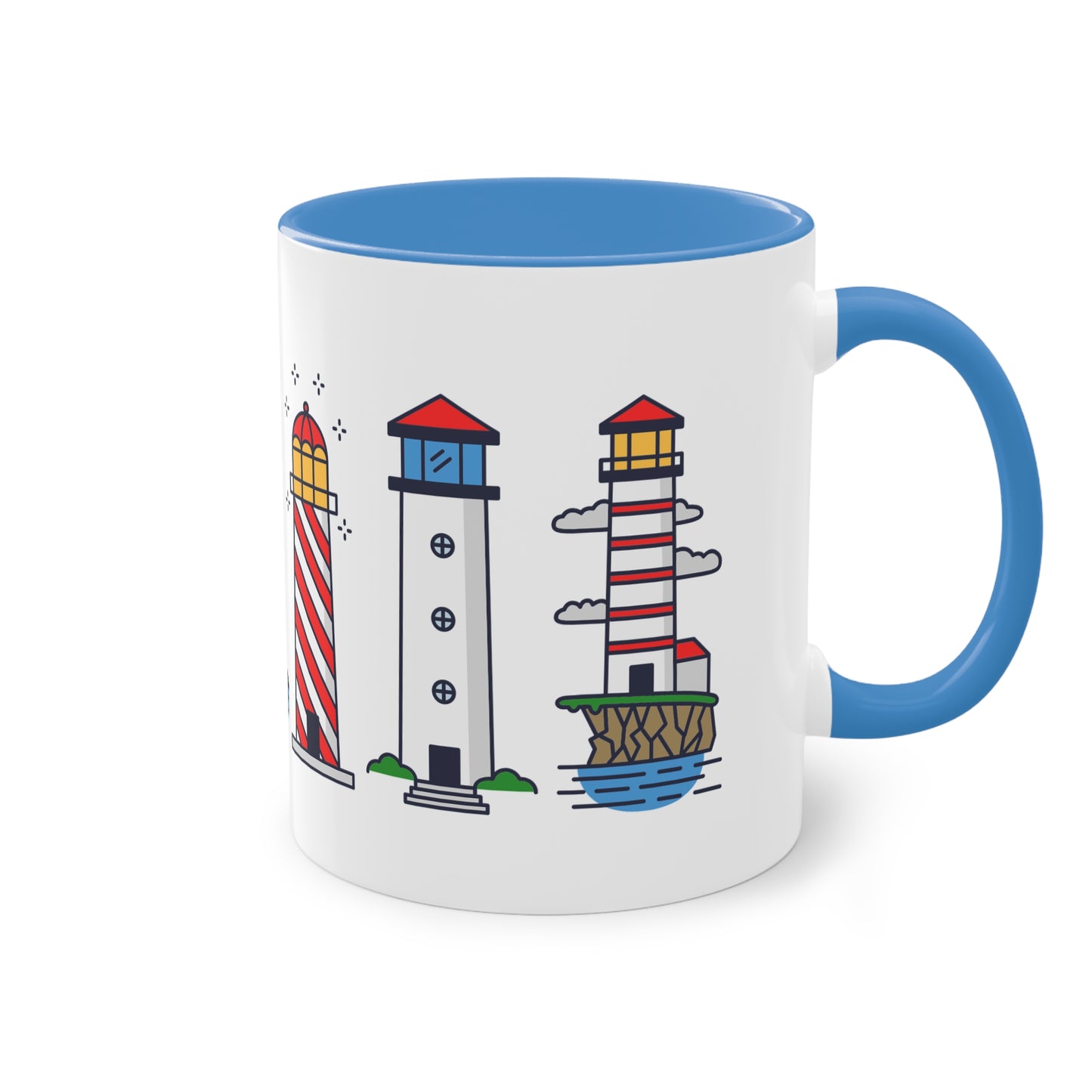 Leuchtturmpanorama - Die Nordsee Leuchtturm Tasse