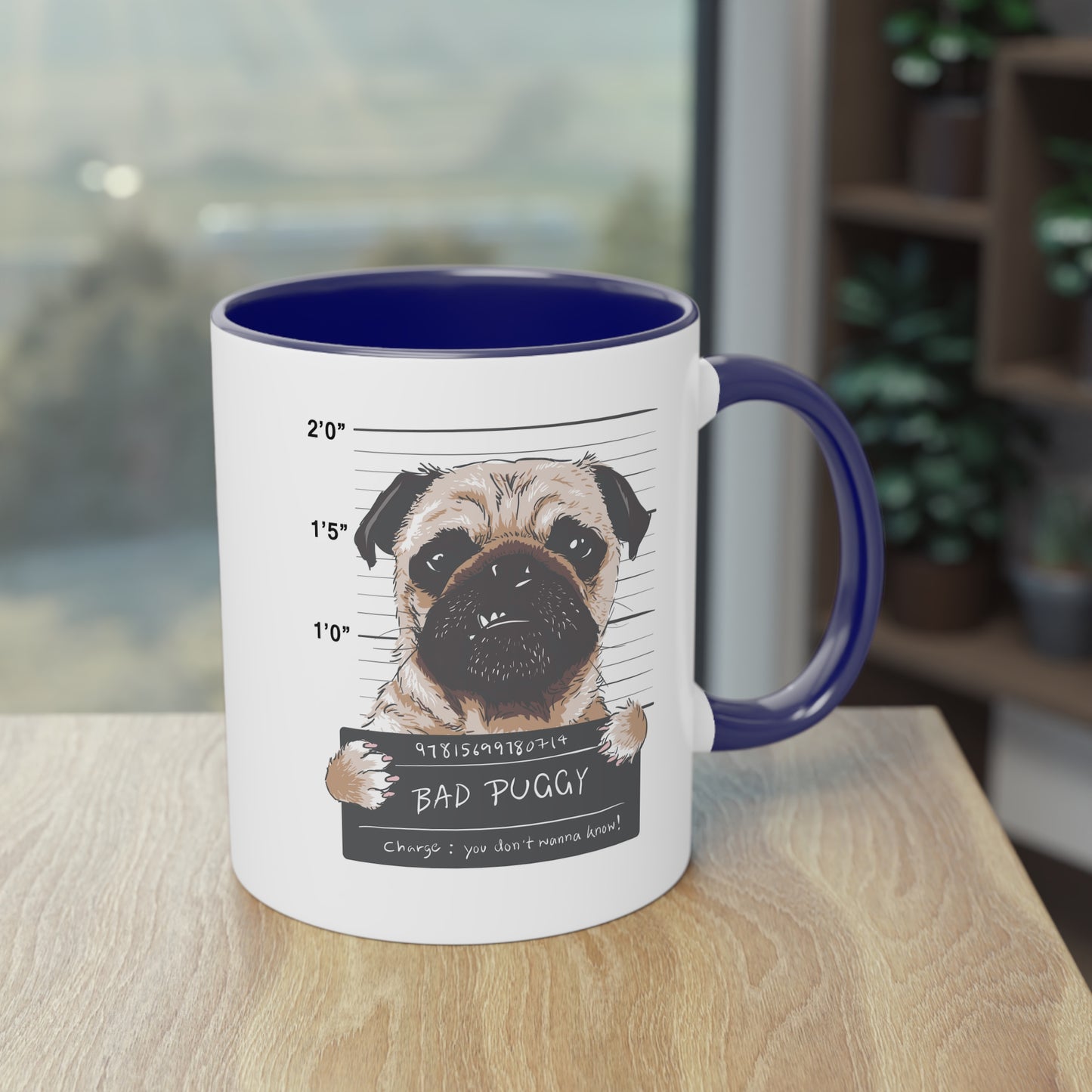 Bad Puggy Police: Mops auf Verbrecherjagd Tasse