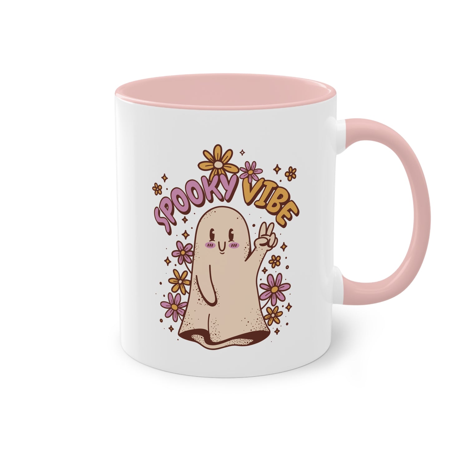 "Spooky Vibe" Tasse mit süßem Geist - Perfekt für Halloween-Fans