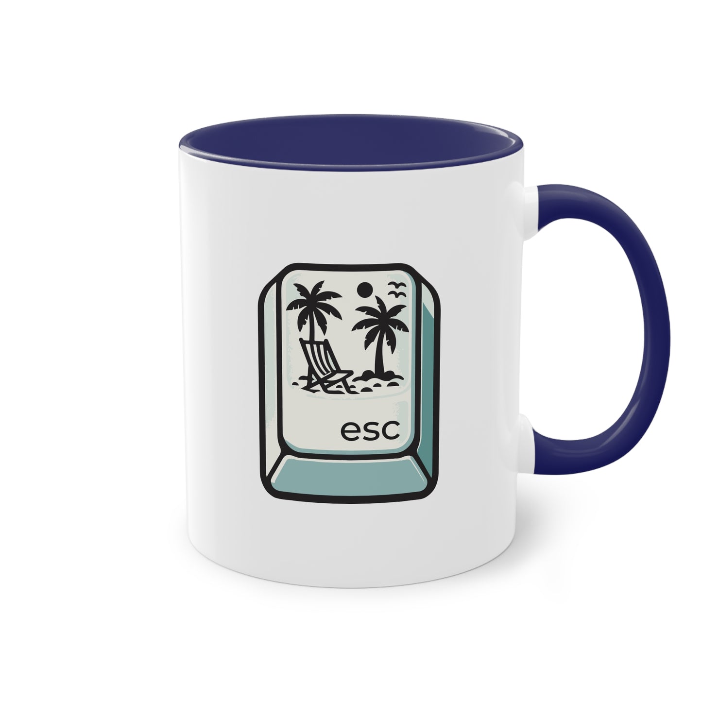 "ESC to Paradise" Tasse für Gamer mit Fernweh