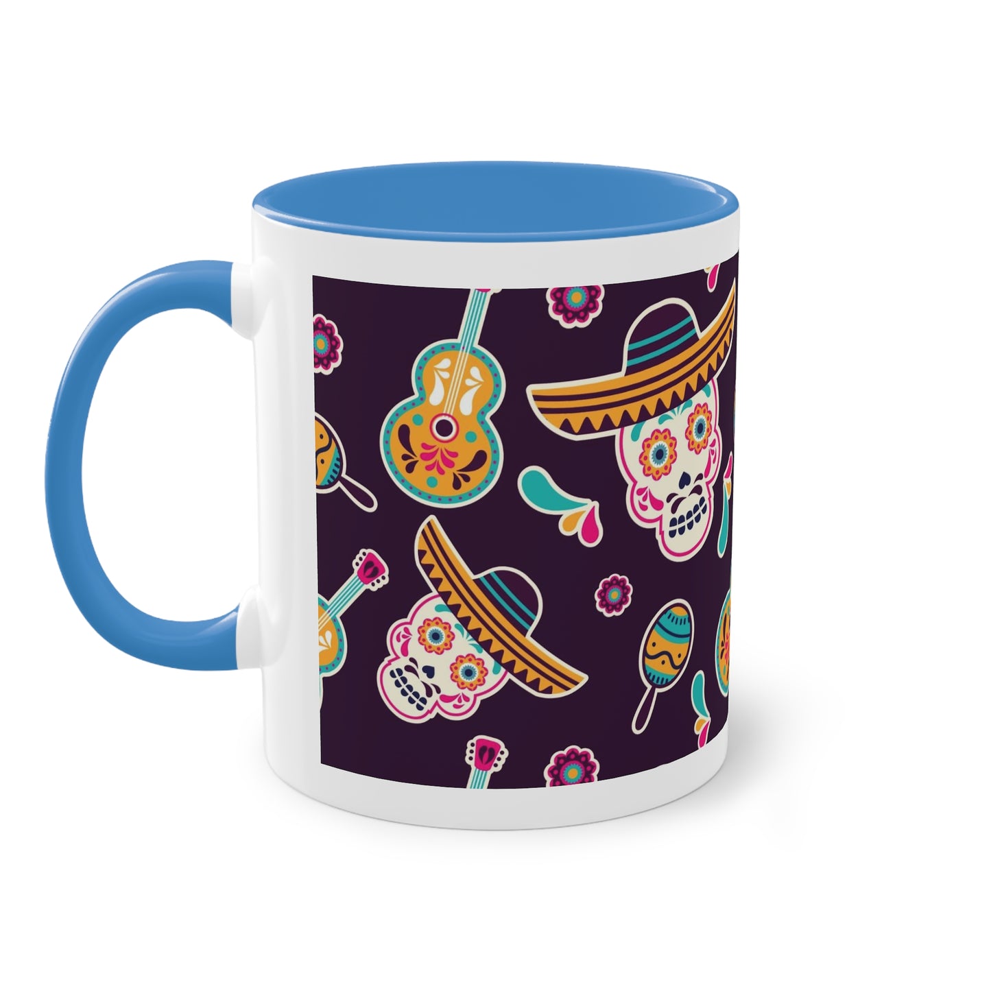 Mexikanische Fiesta Tasse - Fröhliches Totenkopf- und Sombrero-Design