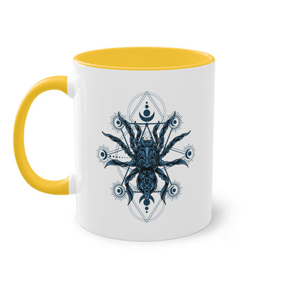 Tasse mit Ornament Spinne für Spinnenfans