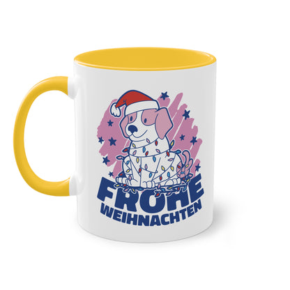 Frohe Weihnachten Hundetasse - Festliche Kaffeetasse für Hundefans