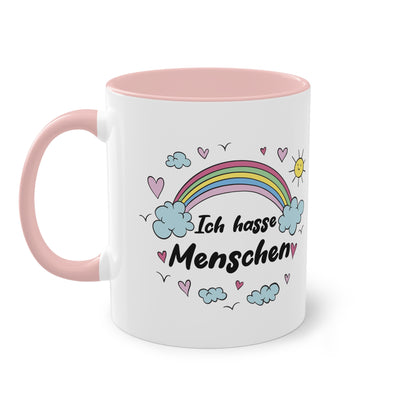 Liebevolle Ironie: Ich hasse Menschen Tasse