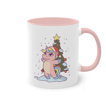 Weihnachtstasse mit Einhorn - Süßes Weihnachtsdesign