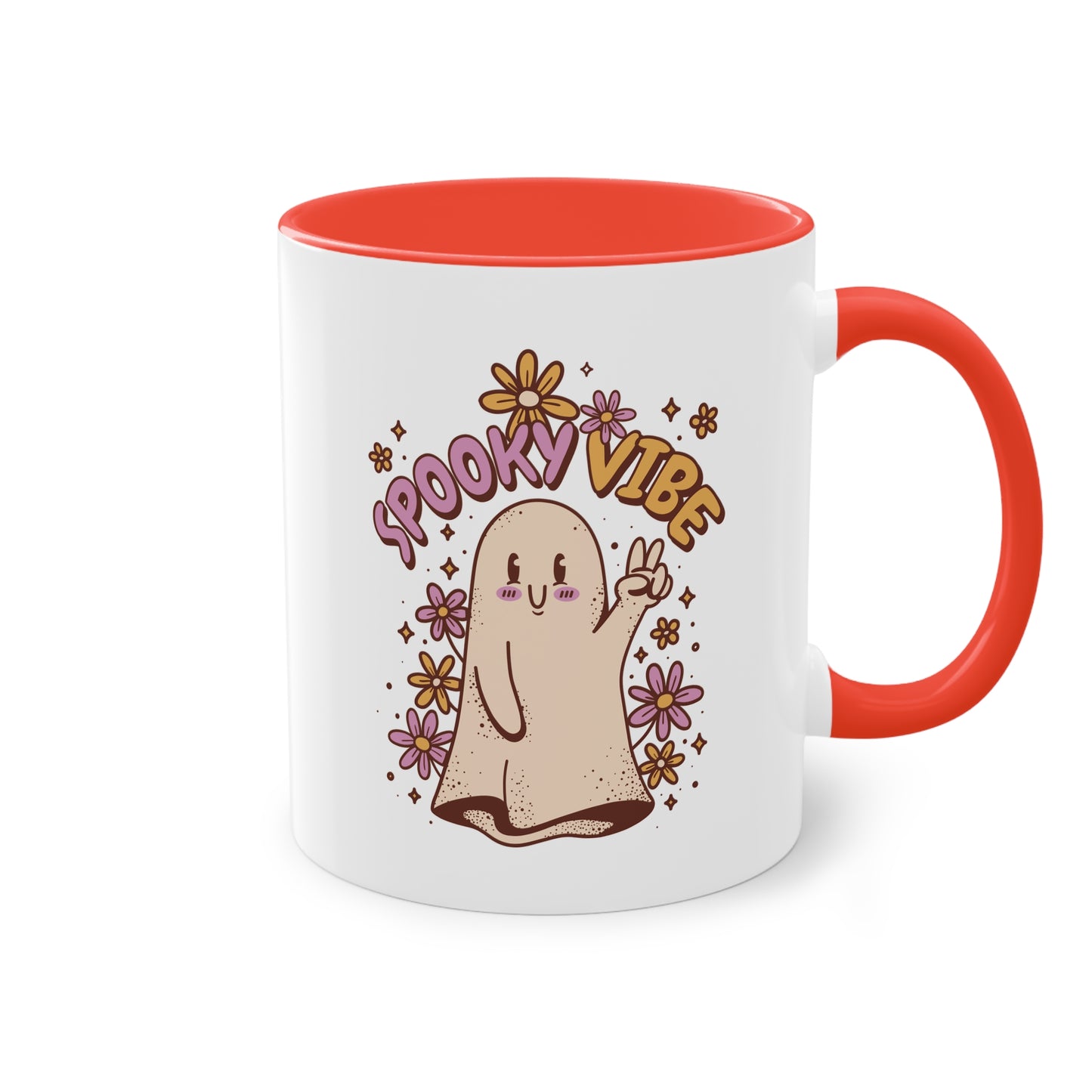 "Spooky Vibe" Tasse mit süßem Geist - Perfekt für Halloween-Fans