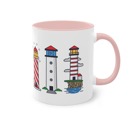 Leuchtturmpanorama - Die Nordsee Leuchtturm Tasse