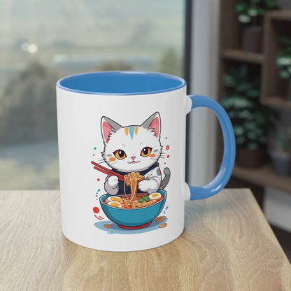 Kawaii Katze mit Ramen - Die Anime-Tasse mit Katzenmotiv