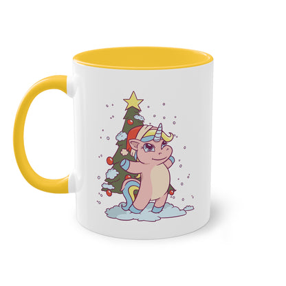 Weihnachtstasse mit Einhorn - Süßes Weihnachtsdesign