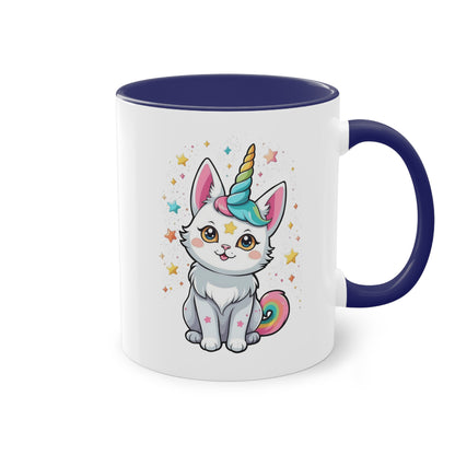 Magische Katzen-Einhorn Tasse - Keramik Tasse mit Einhornkatze Design