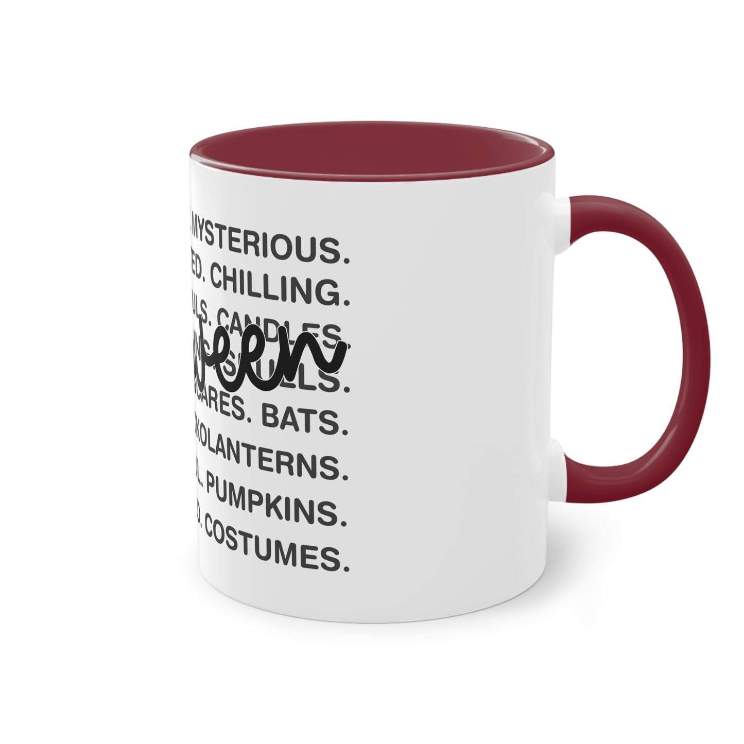 Halloween Tasse mit Wortwolke & Schriftzug | Gruseliges Herbst-Design