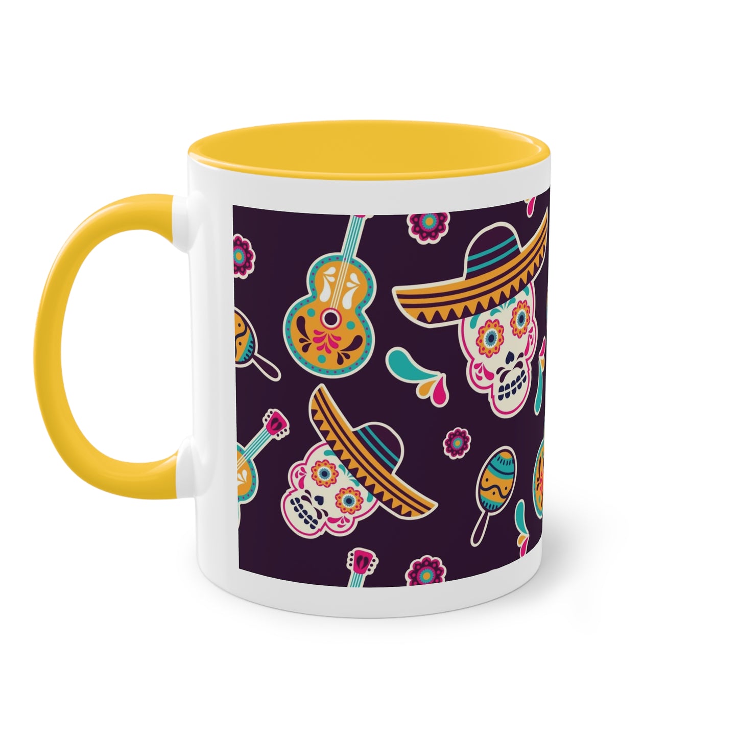 Mexikanische Fiesta Tasse - Fröhliches Totenkopf- und Sombrero-Design