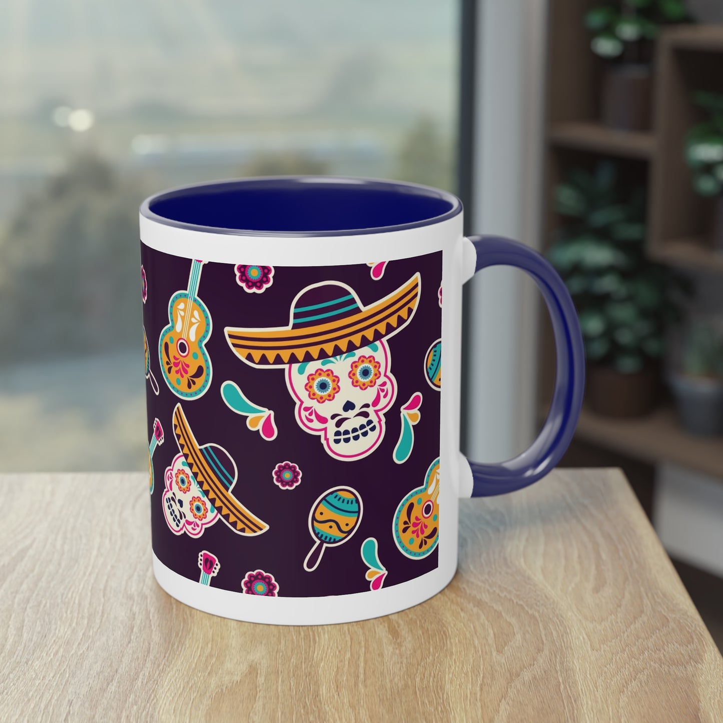 Mexikanische Fiesta Tasse - Fröhliches Totenkopf- und Sombrero-Design