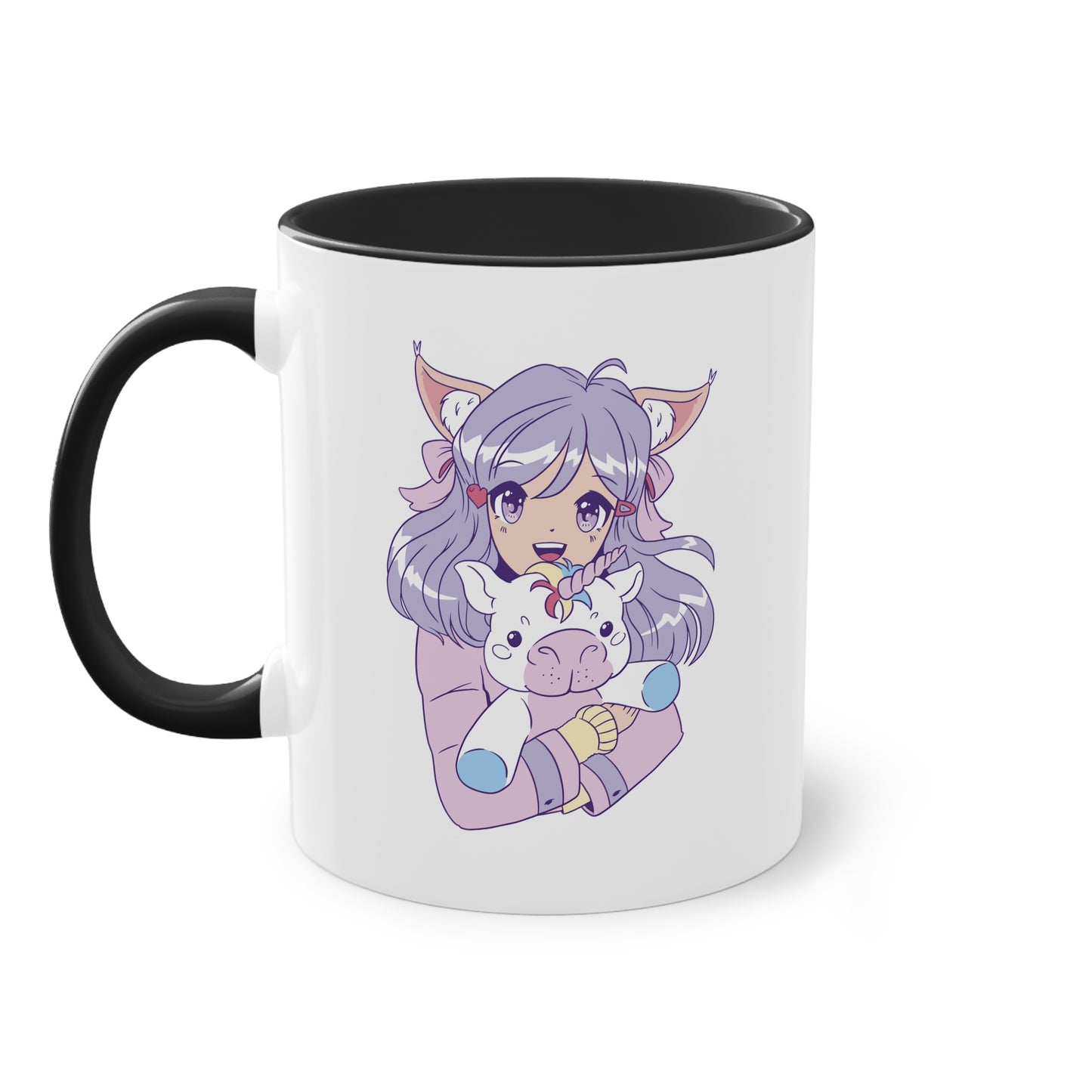 Magische Begleiter - Anime Girl und Einhorn Tasse