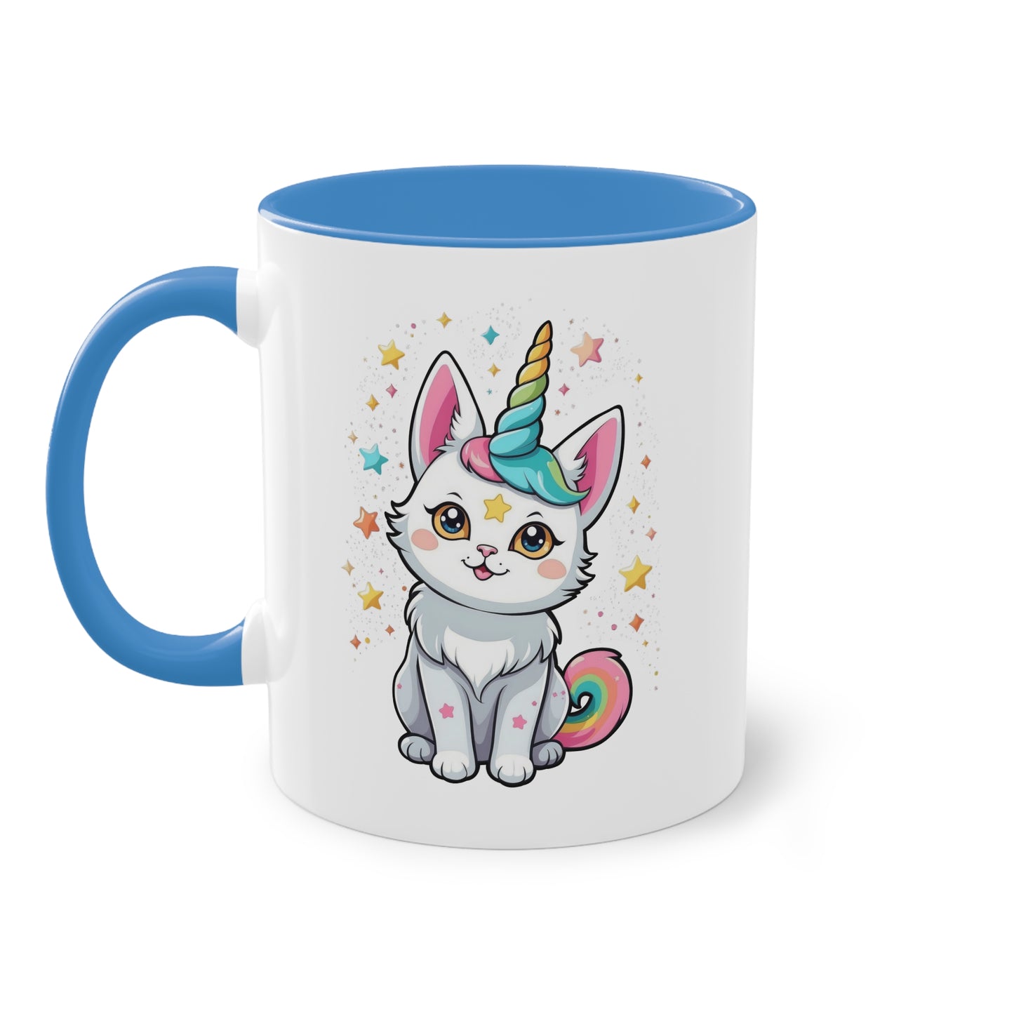 Magische Katzen-Einhorn Tasse - Keramik Tasse mit Einhornkatze Design