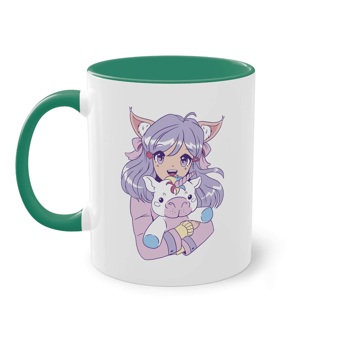 Magische Begleiter - Anime Girl und Einhorn Tasse