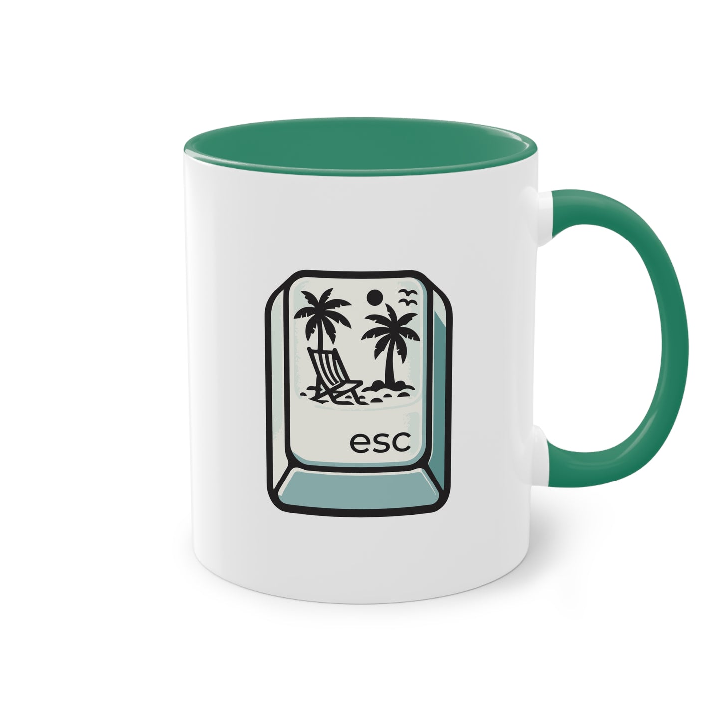 "ESC to Paradise" Tasse für Gamer mit Fernweh