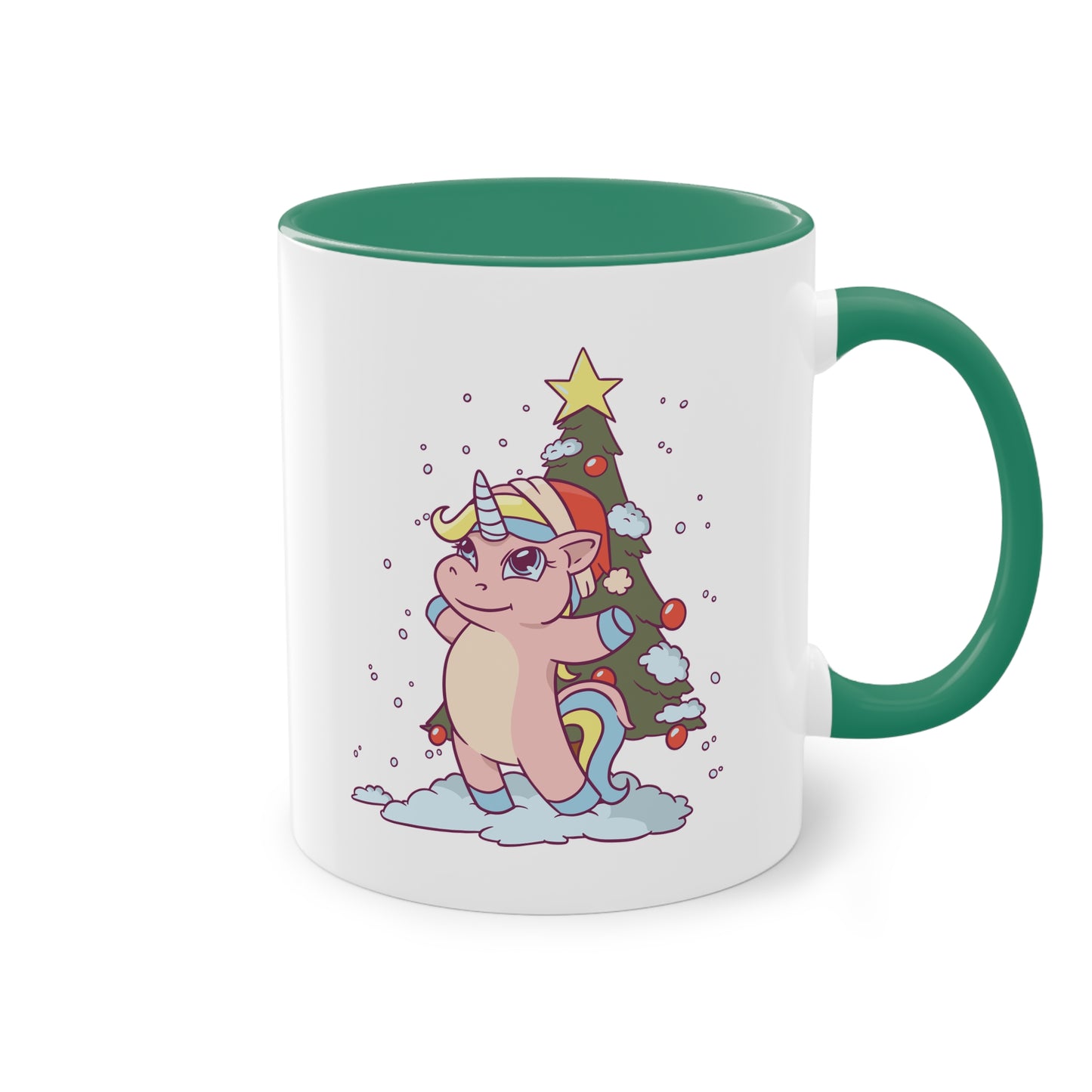 Weihnachtstasse mit Einhorn - Süßes Weihnachtsdesign