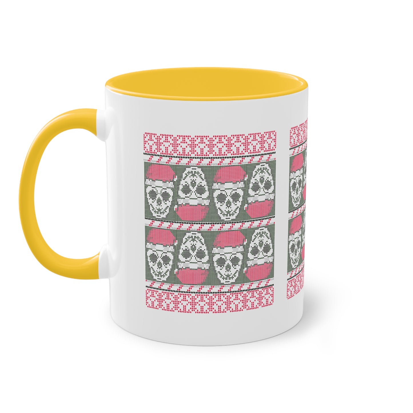 Ugly Sweater Totenkopf Tasse - Weihnachtlicher Grusel mit Stil