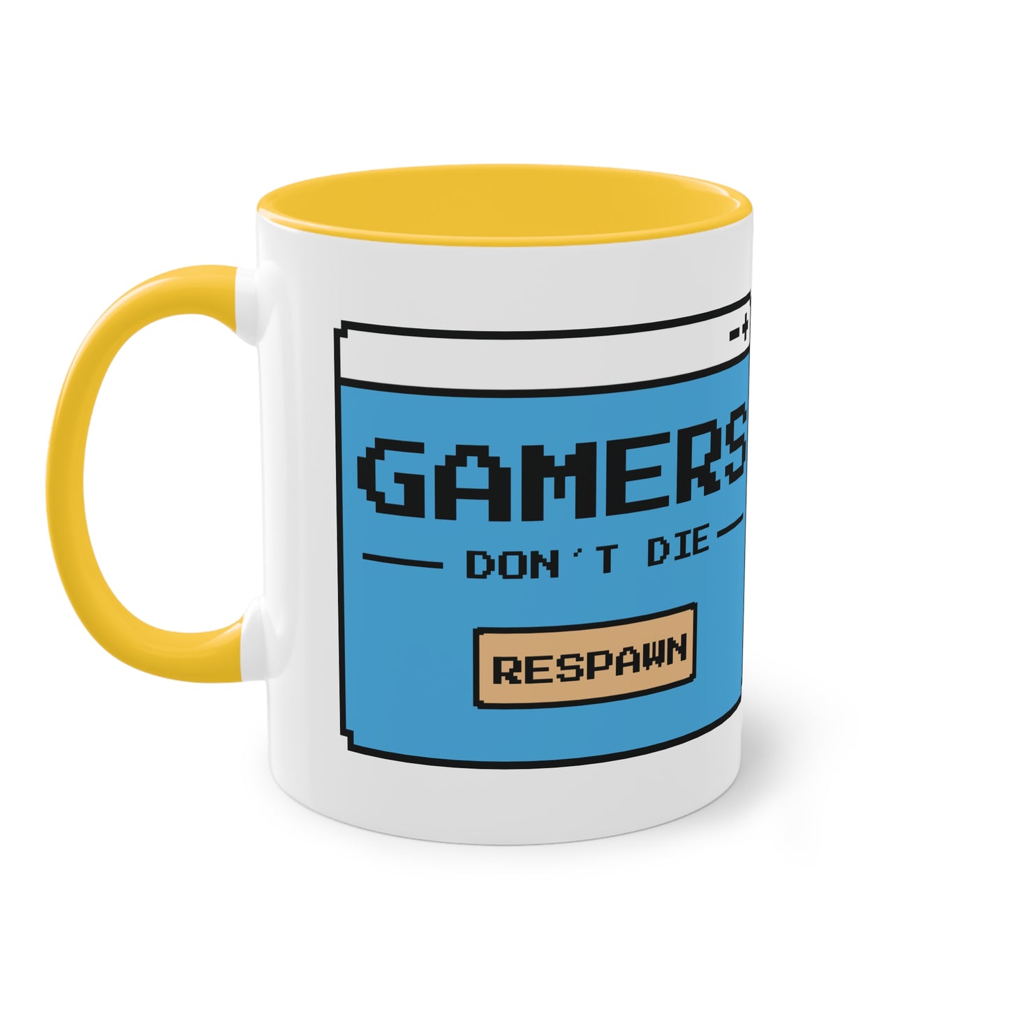 Gamers Don't Die Tasse - Lustige Gamer Keramik Tasse mit Respawn Design