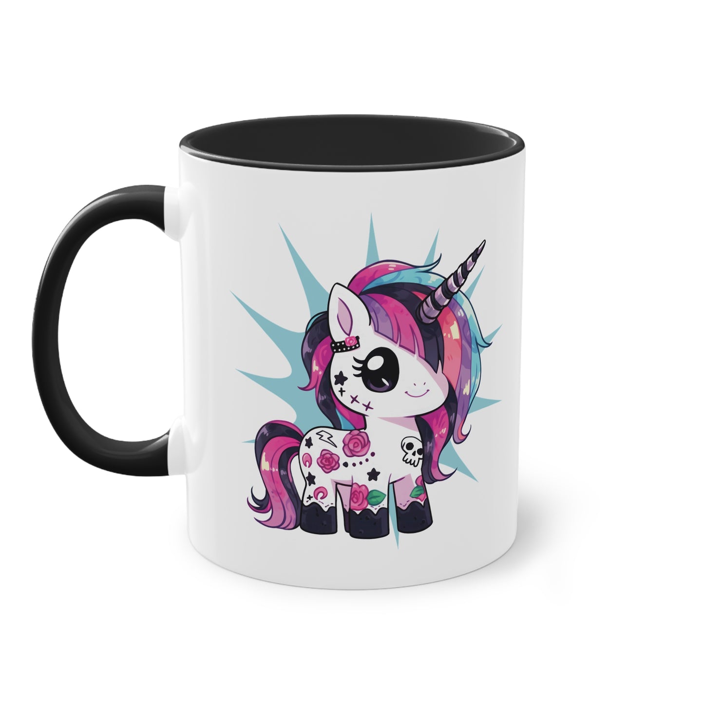 Tattoo Einhorn Tasse - Freches Design für Einhorn- und Tattoo-Fans