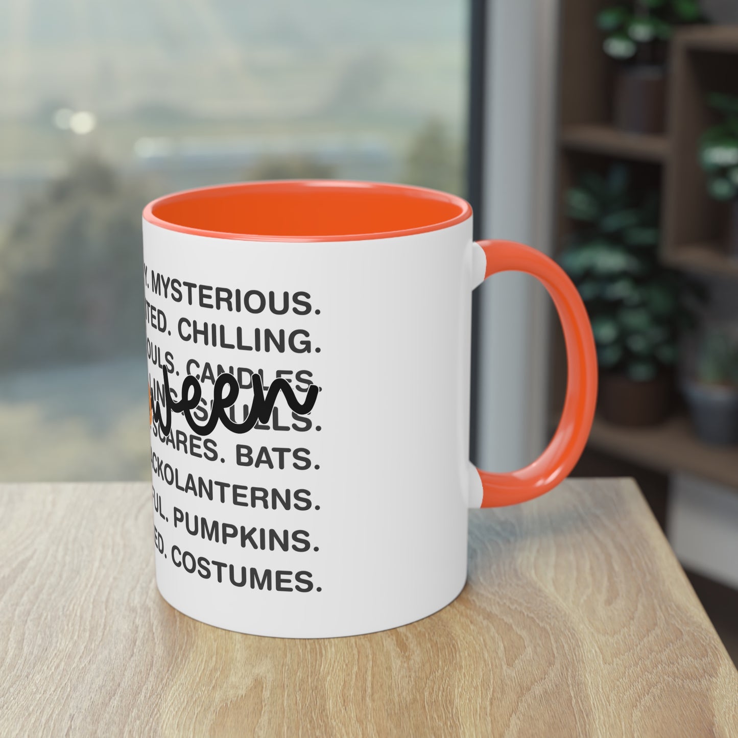 Halloween Tasse mit Wortwolke & Schriftzug | Gruseliges Herbst-Design
