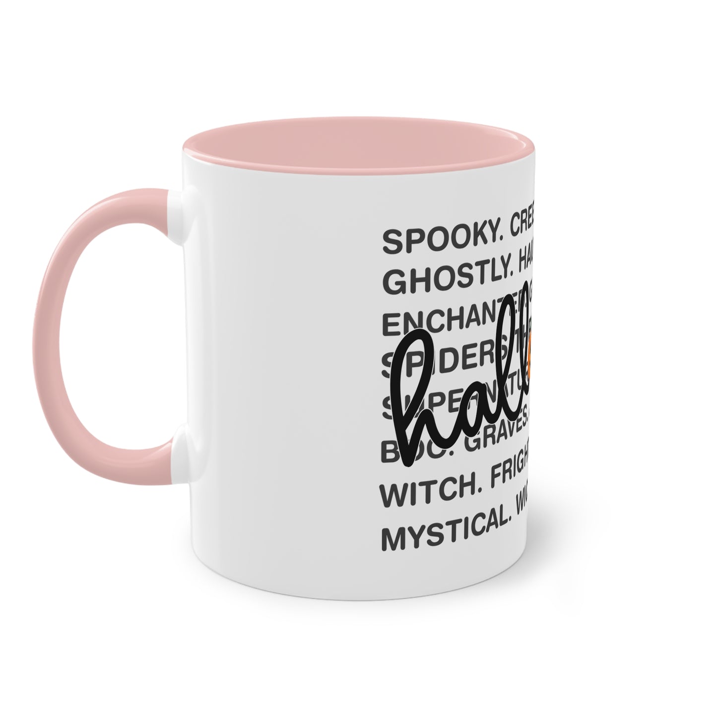 Halloween Tasse mit Wortwolke & Schriftzug | Gruseliges Herbst-Design