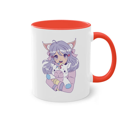 Magische Begleiter - Anime Girl und Einhorn Tasse