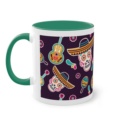 Mexikanische Fiesta Tasse - Fröhliches Totenkopf- und Sombrero-Design