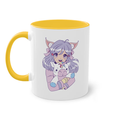 Magische Begleiter - Anime Girl und Einhorn Tasse