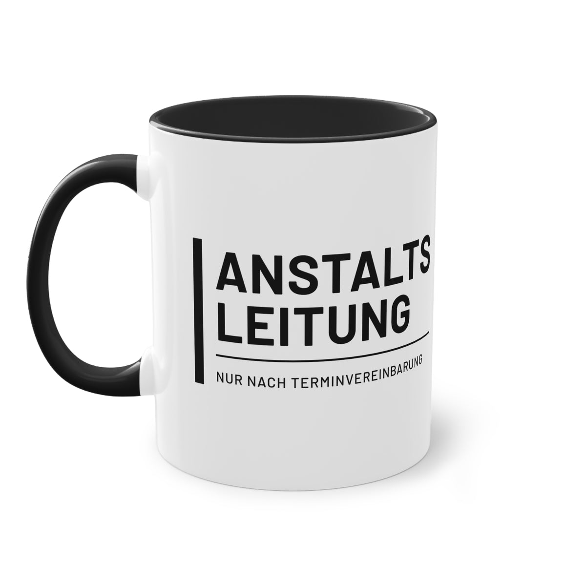 Chef Tasse "Anstaltsleitung", Farbvariante Schwarz