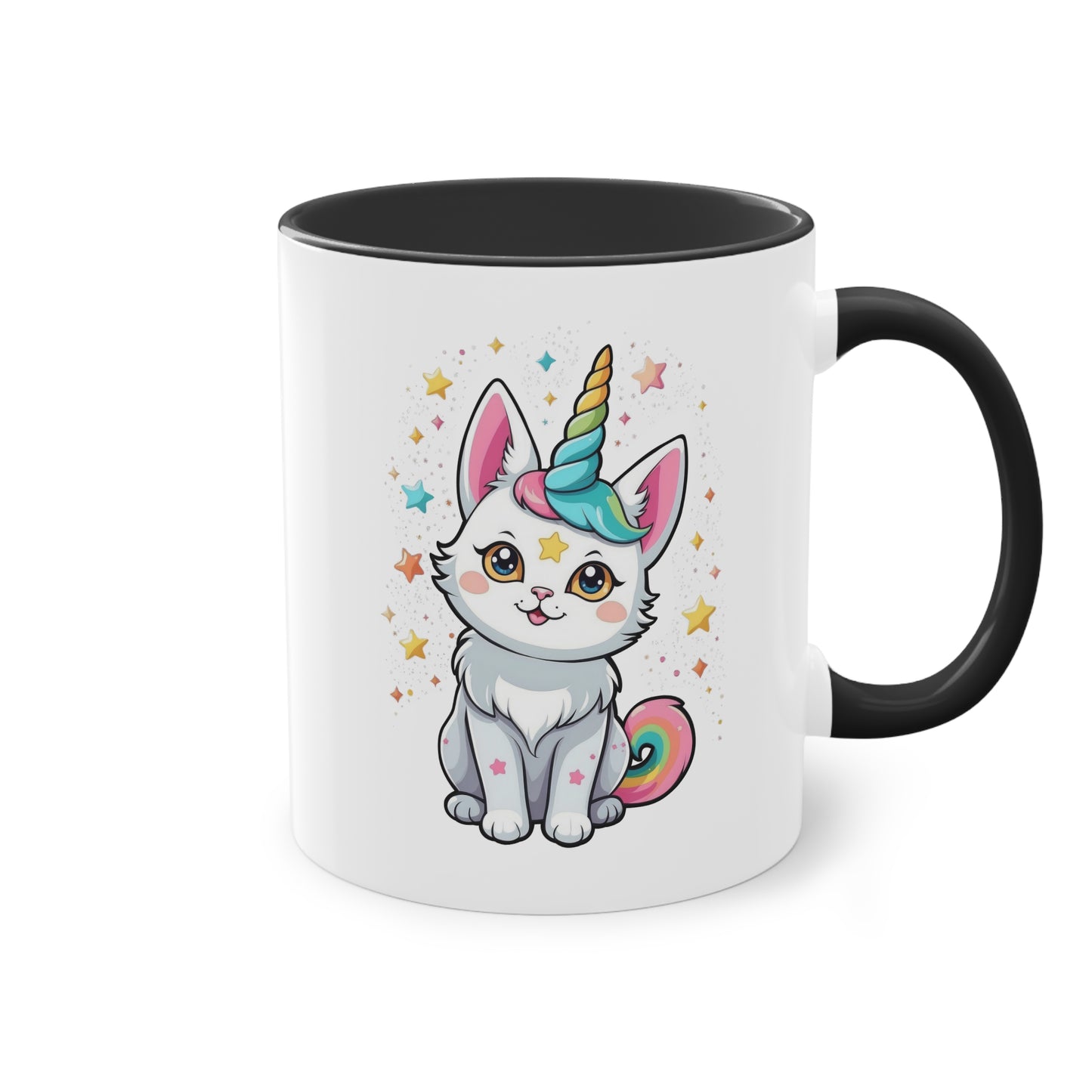 Magische Katzen-Einhorn Tasse - Keramik Tasse mit Einhornkatze Design