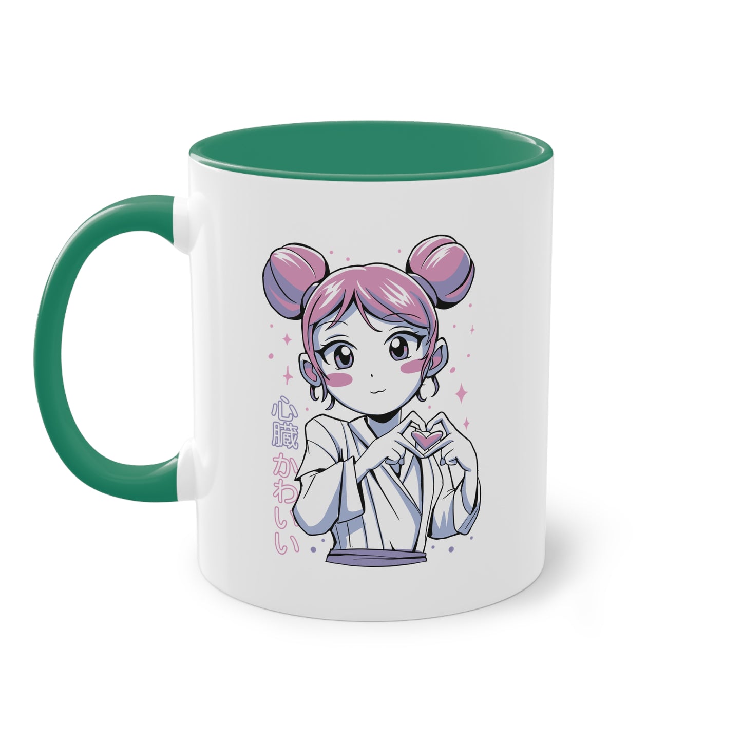 Love Story Anime Tasse - Süßes Manga-Mädchen mit Herzmotiv