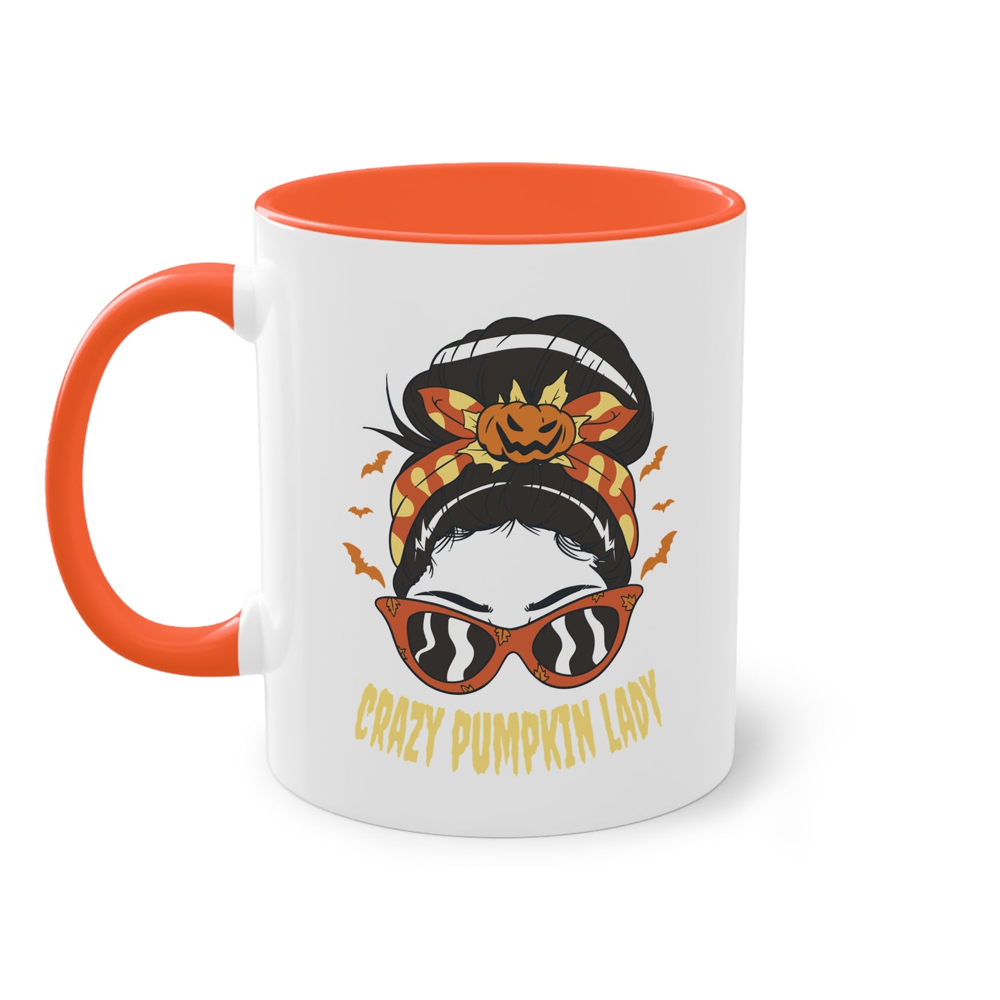 Crazy Pumpkin Lady Tasse - Lustige Halloween Keramik Tasse