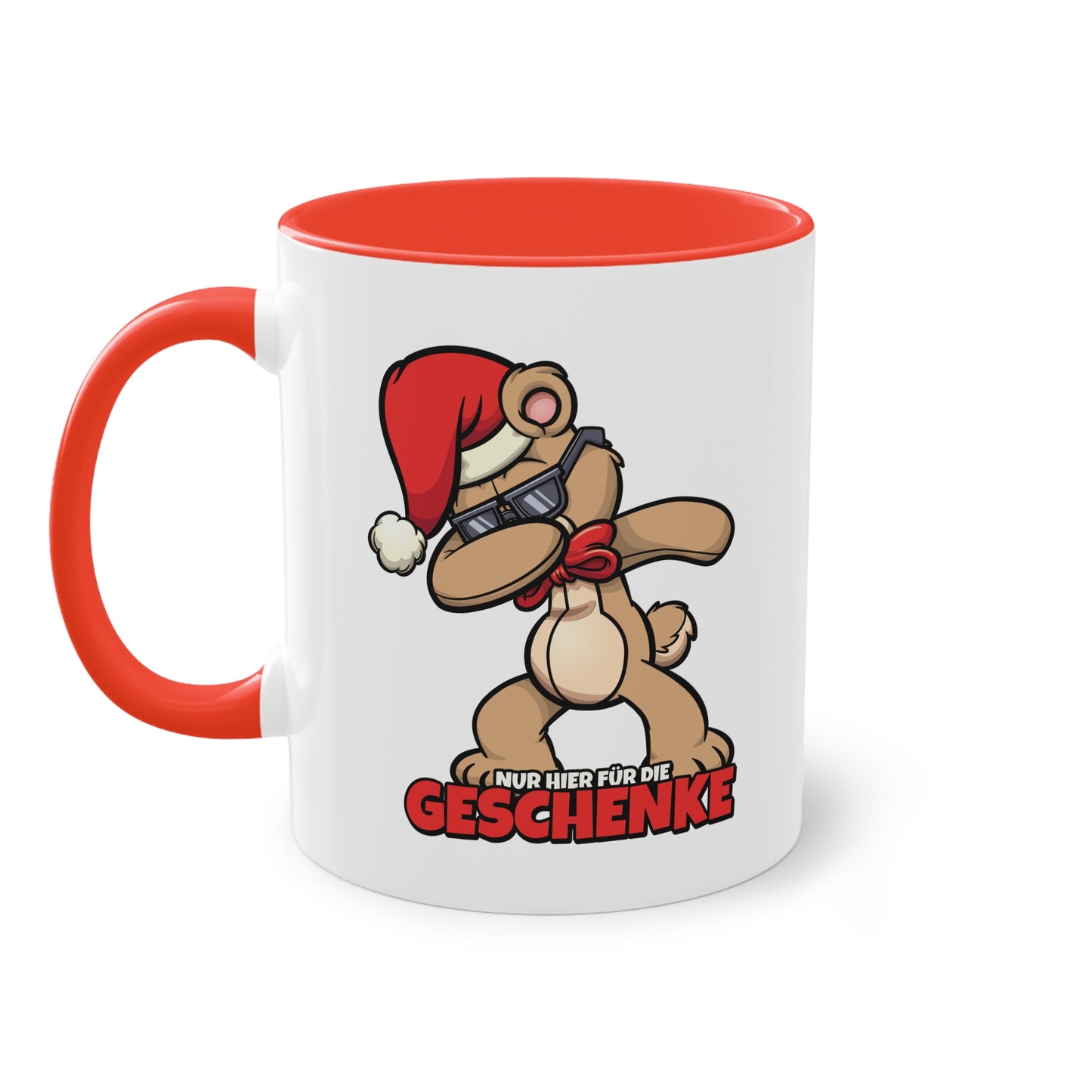 Dappender Weihnachts Teddybär: Nur für die Geschenke hier Tasse