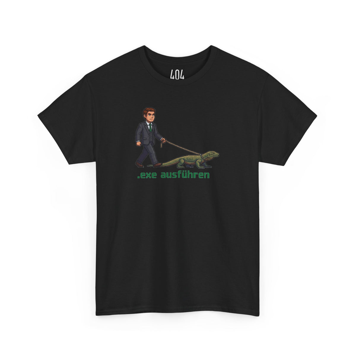 ".exe ausführen" T-Shirt mit Echse für Nerds