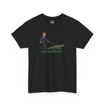 ".exe ausführen" T-Shirt mit Echse für Nerds
